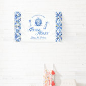 彼女は彼女のハニーハニーブルーギリシャバチェロレッテを見つけた 横断幕 (インサイチュ)