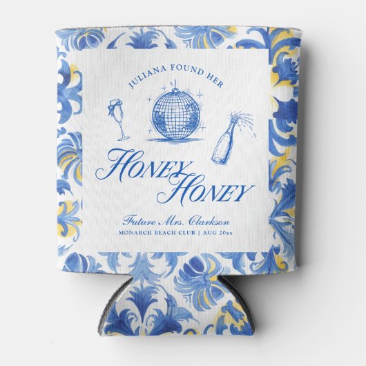 彼女は彼女のハニーハニーブルーギリシャバチェロレッテを見つけた 缶クーラー (正面)