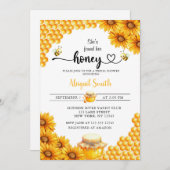 彼女は彼女のハニーブライダルシャワーの招待状を見つけた 招待状 (正面/裏面)