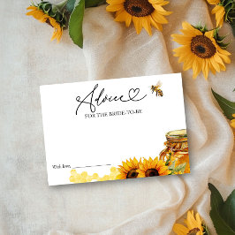 彼女は彼女のハニーブライダルシャワーアドバイスカードを見つけた 招待状