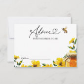 彼女は彼女のハニーブライダルシャワーアドバイスカードを見つけた 招待状 (正面)