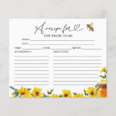 彼女は彼女のハニーブライダルシャワーレシピカードを見つけた (正面)