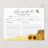 彼女は彼女のハニーブライダルシャワーレシピカードを見つけた (正面)