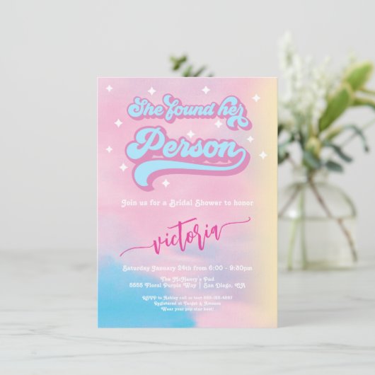 彼女は彼女のパーソンスターポップ・アートのディスコパーティーを見つけた 招待状 (スタンド正面)