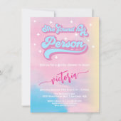 彼女は彼女のパーソンスターポップ・アートのディスコパーティーを見つけた 招待状 (正面)