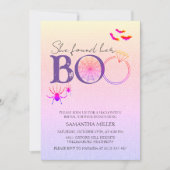 彼女は彼女のブパステルハロウィーンブライダルシャワーを見つけた 招待状 (正面)