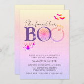 彼女は彼女のブパステルハロウィーンブライダルシャワーを見つけた 招待状 (正面/裏面)