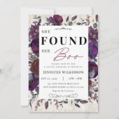 彼女は彼女のブーフローラハロウィンブライダルシャワーを見つけた 招待状 (正面)