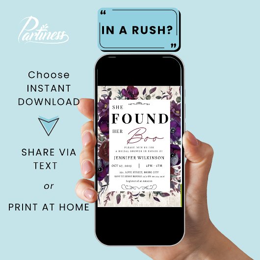 彼女は彼女のブーフローラハロウィンブライダルシャワーを見つけた 招待状