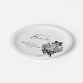 彼女は彼女のブー幽霊フローラブライダルシャワーを見つけた ペーパープレート (アングル)