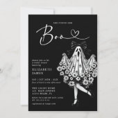 彼女は彼女のブー幽霊フローラブライダルシャワーを見つけた 招待状 (正面)