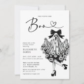 彼女は彼女のブー幽霊フローラブライダルシャワーを見つけた 招待状 (正面)