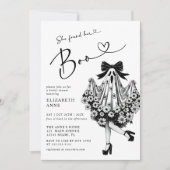 彼女は彼女のブー幽霊フローラブライダルシャワーを見つけた 招待状 (正面)