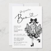 彼女は彼女のブー幽霊フローラブライダルシャワーを見つけた 招待状 (正面)
