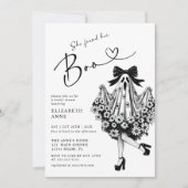 彼女は彼女のブー幽霊フローラブライダルシャワーを見つけた 招待状 (正面)