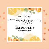 彼女は彼女のメイン絞りブライダルシャワーを見つけた スタンダードカクテルナプキン