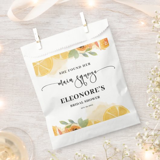 彼女は彼女のメイン絞りブライダルシャワーを見つけた フェイバーバッグ (クリップ留めされた状態)