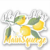 彼女は彼女のメイン絞りブライダルシャワーステッカーを見つけた シール (正面)