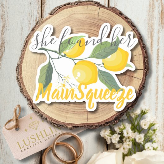 彼女は彼女のメイン絞りブライダルシャワーステッカーを見つけた シール