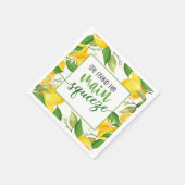 彼女は彼女のメイン絞りブライダルシャワーナプキンを見つけた スタンダードカクテルナプキン (角)