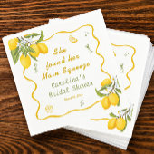 彼女は彼女のメイン絞りブライダルシャワーレモンを見つけた スタンダードカクテルナプキン