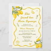 彼女は彼女のメイン絞りブライダルシャワーレモンを見つけた 招待状 (正面)