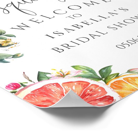 彼女は彼女のメイン絞りブライダルシャワー歓迎を見つけた ポスター (角)