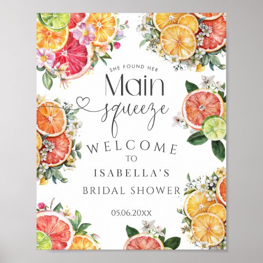 彼女は彼女のメイン絞りブライダルシャワー歓迎を見つけた ポスター (正面)