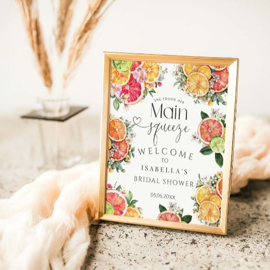 彼女は彼女のメイン絞りブライダルシャワー歓迎を見つけた ポスター