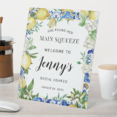 彼女は彼女のメイン絞りブライダルシャワー歓迎を見つけた 台座サイン (インサイチュ)