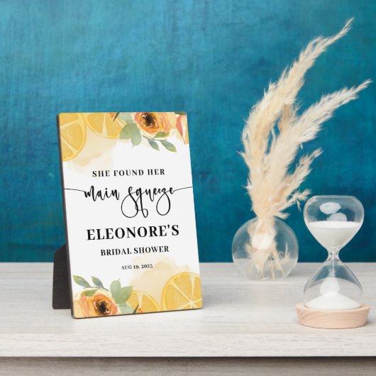 彼女は彼女のメイン絞りブライダルシャワー歓迎 フォトプラーク (側面)