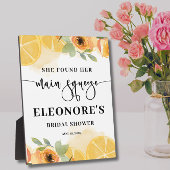 彼女は彼女のメイン絞りブライダルシャワー歓迎 フォトプラーク