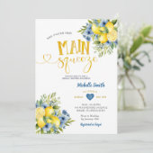 彼女は彼女のメイン絞りレモナードブライダルシャワーを見つけた 招待状 (スタンド正面)