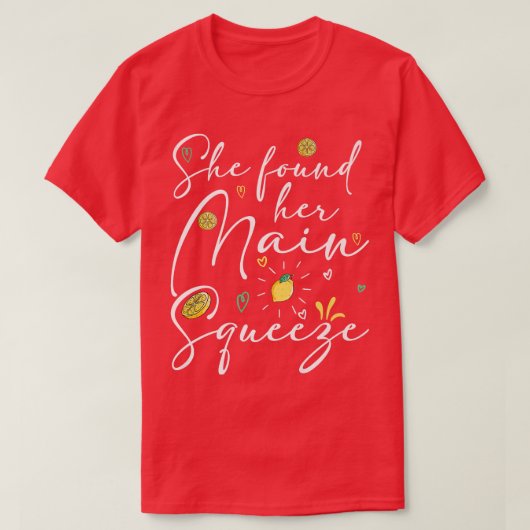 彼女は彼女のメイン絞りレモネードブライダルブランチを見つけた Tシャツ (デザイン正面)