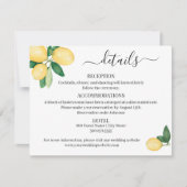 彼女は彼女のメイン絞りレモンのエンクロージャカードを見つけた 招待状 (正面)