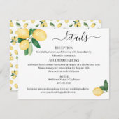 彼女は彼女のメイン絞りレモンのエンクロージャカードを見つけた 招待状 (正面/裏面)