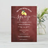 彼女は彼女のメイン絞りレモンの夏イタリアのインビを見つけた 招待状 (スタンド正面)