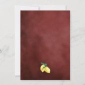 彼女は彼女のメイン絞りレモンの夏イタリアのインビを見つけた 招待状 (裏面)