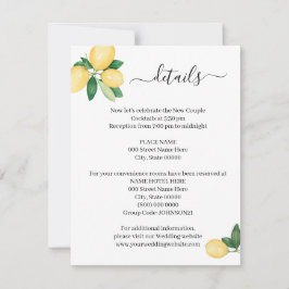 彼女は彼女のメイン絞りレモンの挿入カードを見つけた 招待状