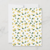 彼女は彼女のメイン絞りレモンの挿入カードを見つけた 招待状 (裏面)