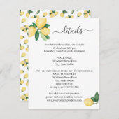 彼女は彼女のメイン絞りレモンの挿入カードを見つけた 招待状 (正面/裏面)