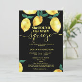 彼女は彼女のメイン絞りレモングリッター金ゴールドを見つけた 招待状 (スタンド正面)