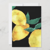 彼女は彼女のメイン絞りレモングリッター金ゴールドを見つけた 招待状 (裏面)