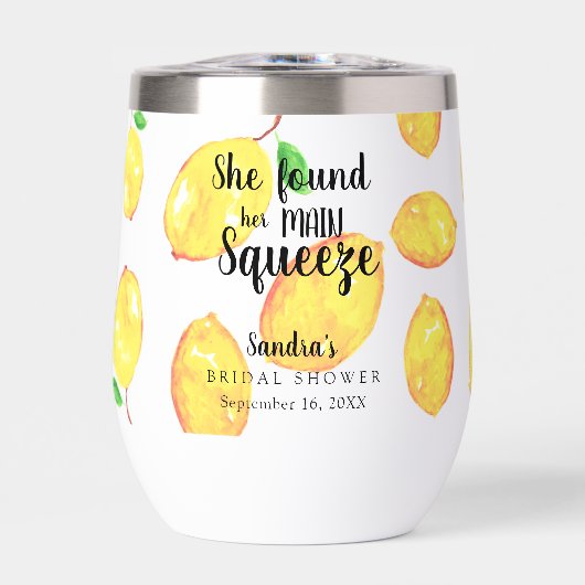 彼女は彼女のメイン絞りレモンブライダルシャワーを見つけた (正面)