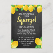 彼女は彼女のメイン絞りレモンブライダルシャワーを見つけた エンクロージャーカード (正面)