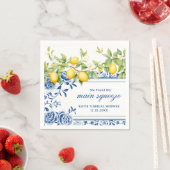 彼女は彼女のメイン絞りレモンブライダルシャワーを見つけた スタンダードカクテルナプキン (インサイチュ)