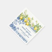 彼女は彼女のメイン絞りレモンブライダルシャワーを見つけた スタンダードカクテルナプキン (角)