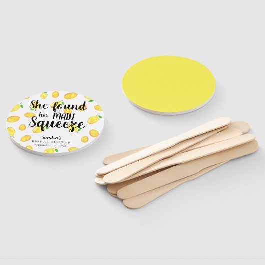 彼女は彼女のメイン絞りレモンブライダルシャワーを見つけた ハンドファン (組立なし)