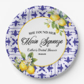 彼女は彼女のメイン絞りレモンブライダルシャワーを見つけた ペーパープレート (正面)