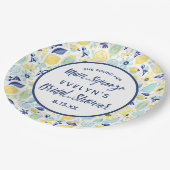 彼女は彼女のメイン絞りレモンブライダルシャワーを見つけた ペーパープレート (アングル)